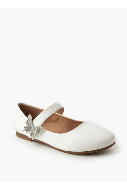 Girls Butterfly Accent Ballerina Shoes