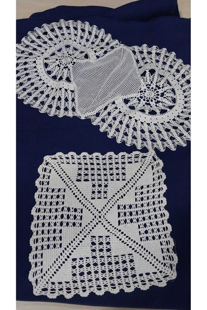 Lace 2 Pieces, One Is Threaded with a Filoş Cord, the Other Is Threaded with Cotton Cord.