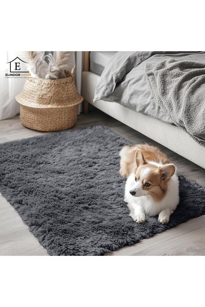 ® Covor, Antiderapant, Lavabil, Modern, Ideal pentru Living, Dormitor, 120 x 160 cm, Gri