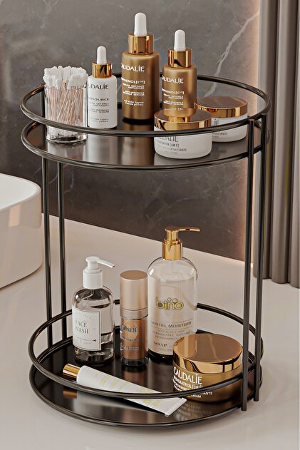 Bino Banyo Düzenleyici Organizer Sunumluk Paslanmaz 2 Katlı Metal