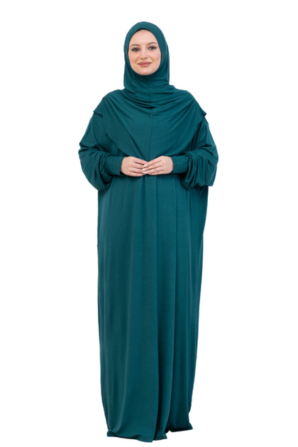 One Piece Prayer Dress Set, Viscose Soft Hijab Abaya, Comfortable Ready-To-Wear Shawl Headscarf Suit