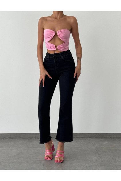 Mini Flare Pants with Tassel Detail on the Legs