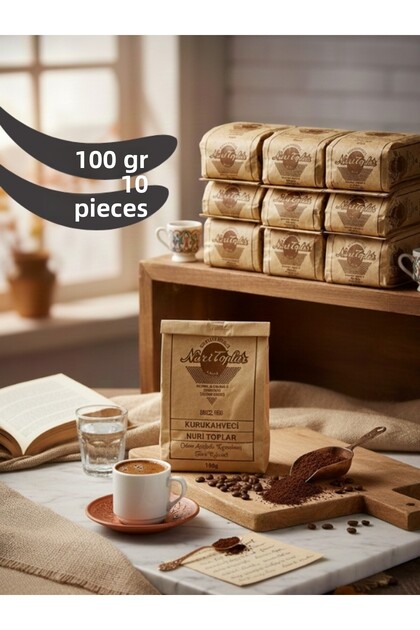 Kurukahveci Nuri Toplar Turkish Coffee 100 Gr. (10 Pieces) 1 kg