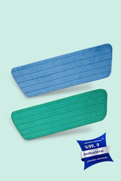 Set dublu de cârpe pentru mop (cârpă umedă și uscată)