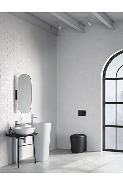 VitrA Plural 7830B483-0090 Rim-ex Asma Klozet, 55 cm, Mat Siyah