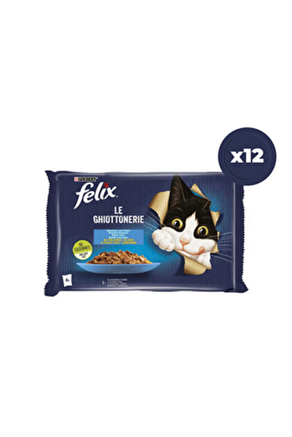 FELIX Felix Somon Kedi Yaş Mama Eko Paket 85 Gr 24 Lü (4*6 Pk