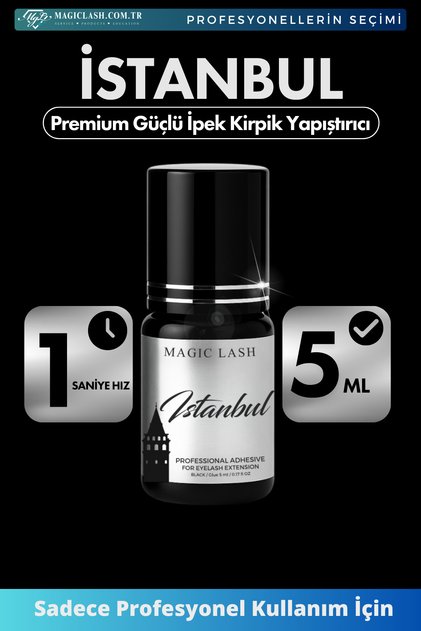 Premium Güçlü Ipek Kirpik Yapıştırıcı Istanbul 0,5-1 Saniye 8 Hafta Kalıcılık