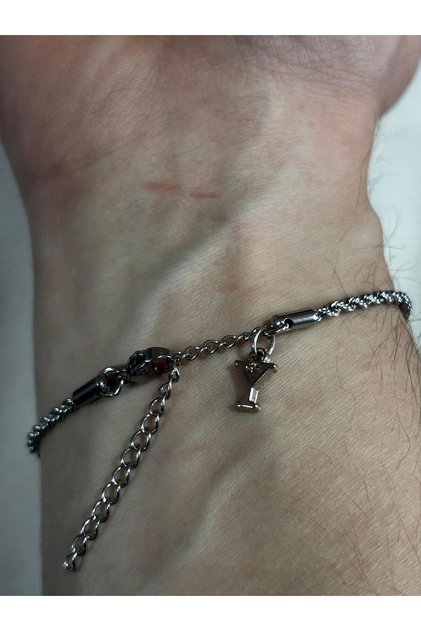 Steel Unisex Auger Y Letter Bracelet