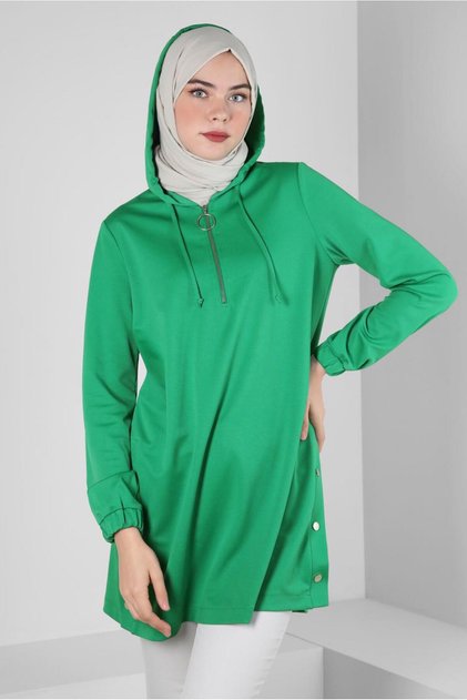 Zipped Hooded Tracksuit Tunic 43307