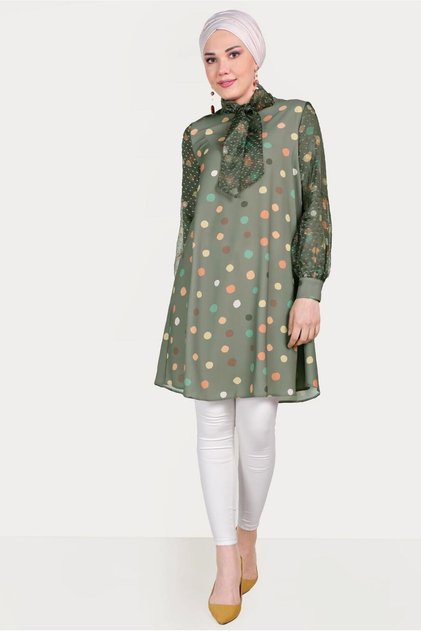 Tule Detail Pointed Tunic 40503