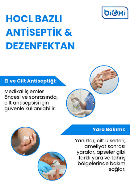 Bioxi Hocl Bazlı Yara, Cilt Ve El Bakımı Için Etkili Çözüm