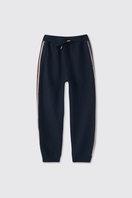 Baby Boy Elastic Waist Pocketed Navy Blue Sweatpants