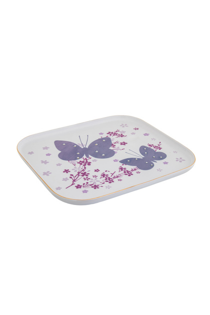 Ceramic serving plate with colored stones 45 cm