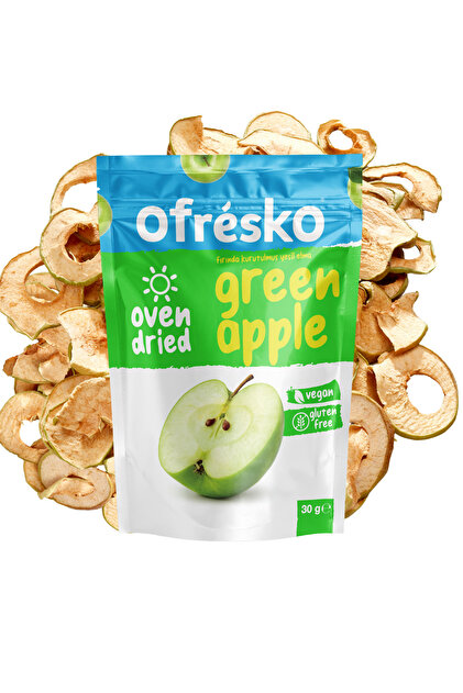 Ofrésko Fırında Kurutulmuş Yeşil Elma 30 gr Kuru Meyve Cipsi