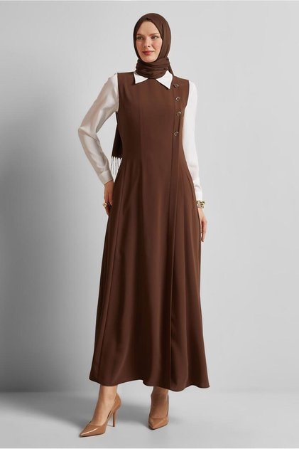 Button Detail Jile Dress 45596