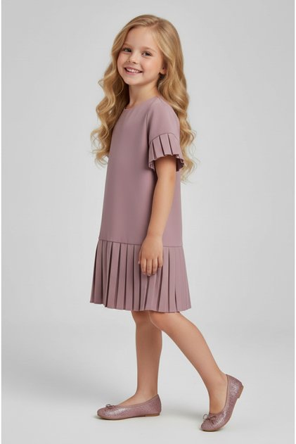 Pleated Children's Dress 2842