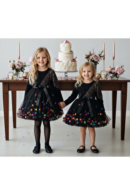 Rochie pentru copii cu pompon 086229