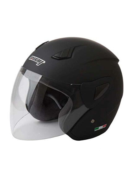 Xbyc 700 Yarı Camlı Elektrikli Bisiklet Motosiklet Ve Scooter Kaskı Xs Beden Mat Siyah