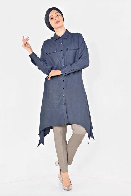 Asymmetric Tunic with Tie 4855