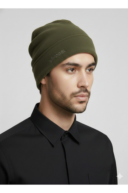 Khaki Fleece Beanie