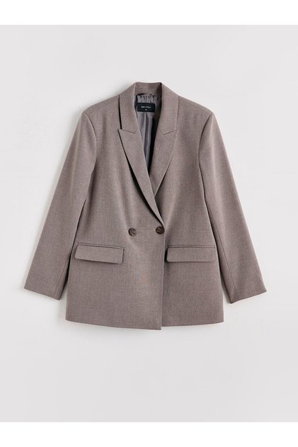 Özmarka New Season Double-Breasted Collar Women's Blazer Jacket