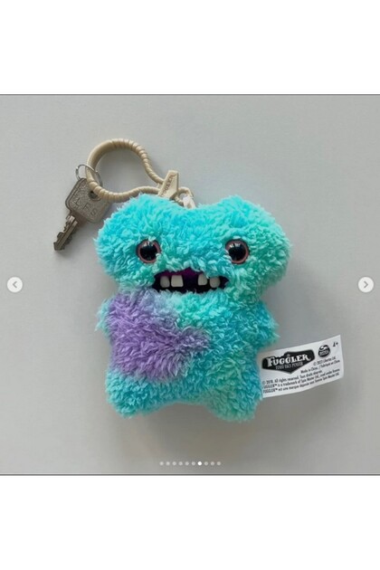 TOYFEST Zuru Fuggler Anahtarlık Turkuaz Mor Karışık Komik Yüz