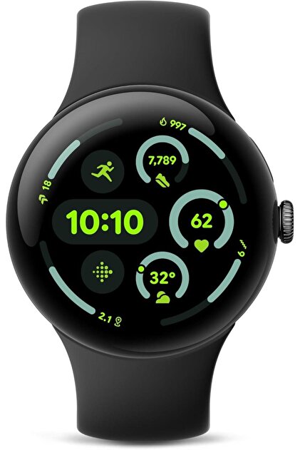 Google Pixel Watch 3-45mm - Mat Siyah - (LTE+Bluetooth) (Yenilendi