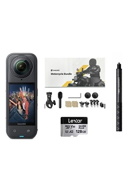 Insta360 X5 360 Derece 8k Aksiyon Kamera Motosiklet Kit (128GB