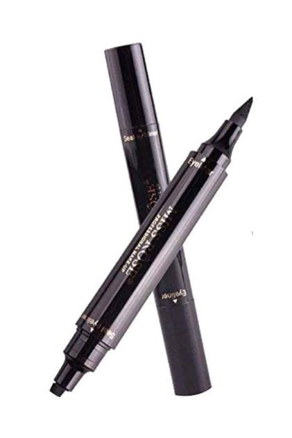 Dual Eyeliner Pen And Winged Stamp Black