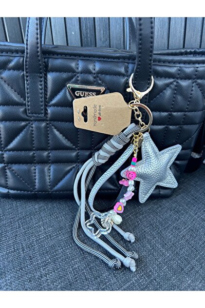 OEM Yıldız detaylı çanta aksesuarı charm anahtarlık bag charm