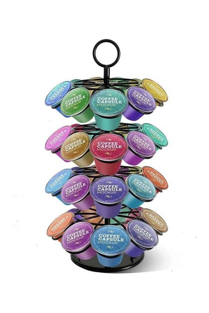 360 Degree Rotating Coffee Capsule Holder Organizer, Space Saver