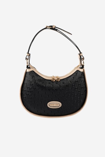 Black - Women's Shoulder Bag with S.Nut Logo Sp1263