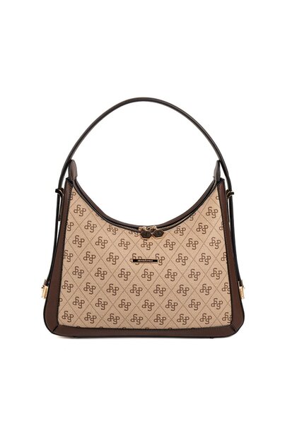Dark Beige - Brown Monogram Women's Shoulder Bag Sp1187