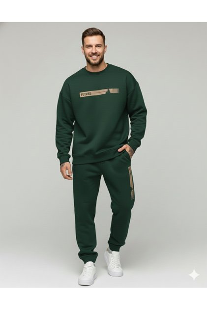 Three Thread Compact Inside Cotton Future B Printed Sports Men's O Oversized Hoodie Premium Tracksuit Set