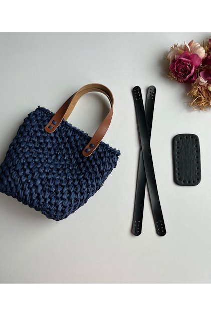 Sewable Handle and Base Kit for Knitted Bags