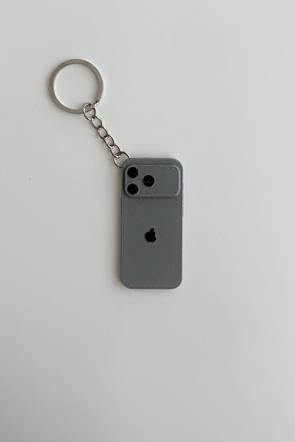 sin istanbul Iphone 17 Pro Max Gümüş Zincir Anahtarlık Gri