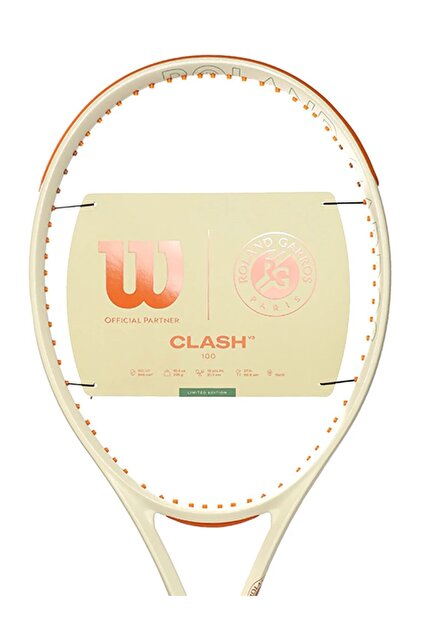 Wilson Clash 100 V3.0 Roland Garros Tenis Raketi 295 Gr