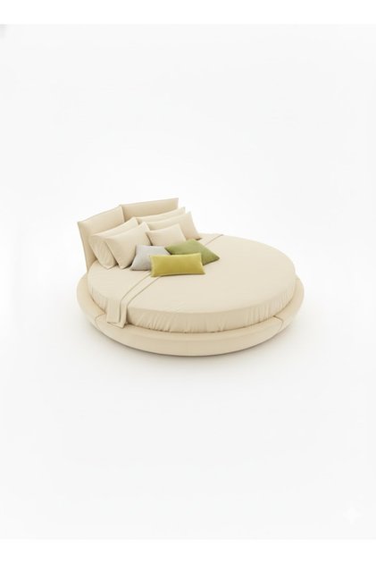 Elastic Sheet Set with Diameter Options Special for Round Beds Rnforce 100% Cotton Fabric
