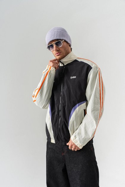 Fallbreak Parachute Fabric Zippered Vintage Windbreaker Jacket