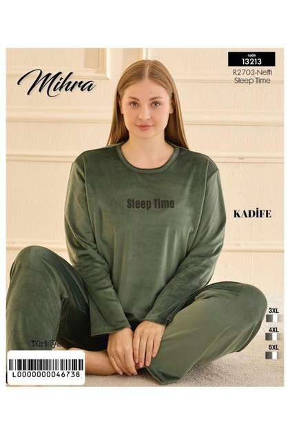 Velvet Battal Pajama Set Pjf1321303