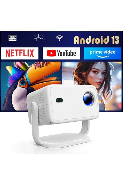 1080P Full HD видео проектор, WiFi 5G, BT 5.2, 18000 лумена, 4K поддръжка, 4D Keystone, HDMI, USB