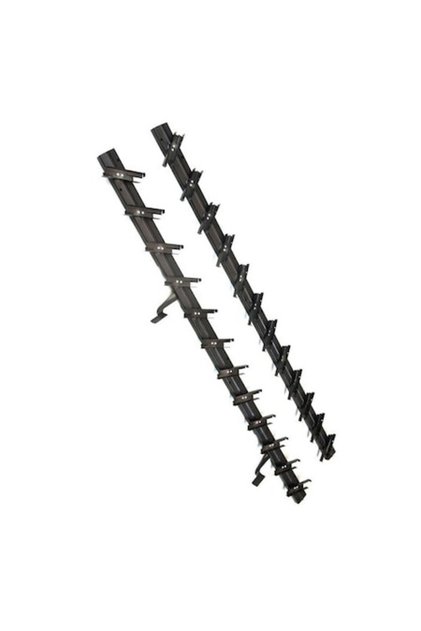 Șine metalice antracit pentru jaluzele de terasă DIY cu 10 lamele, închidere dreaptă, înălțime 90 cm