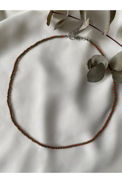 Sand Bead Christmas Concept Necklace