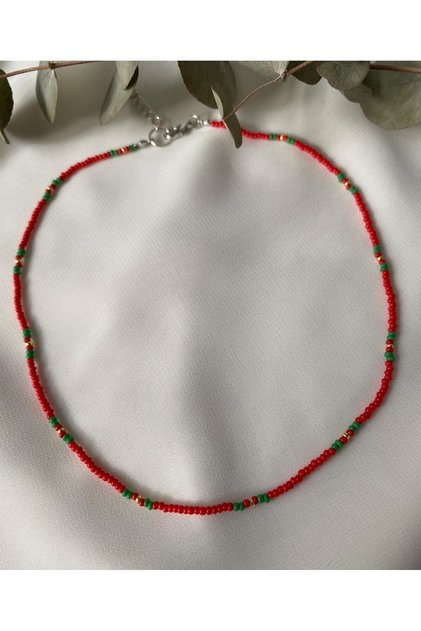 Sand Bead Christmas Concept Necklace