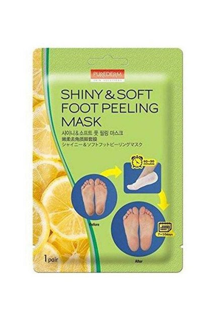 Ads 355 Shiny And Soft Foot Peeling Mask - 1 Pair White 1.4 X 8.6cm