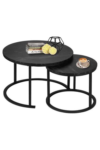 Modern Decor Round Nesting Coffee Tables for Living Room Home Office