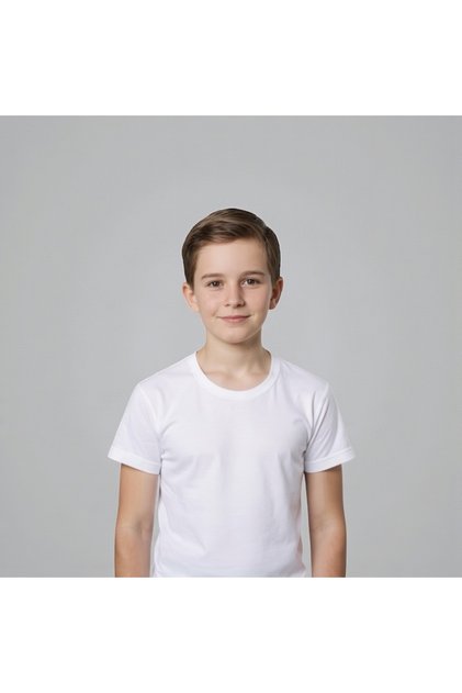 100% Cotton Crew Neck Boys Undershirt (Pack of 2)