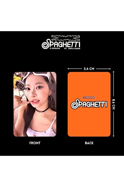 Kpop Dünyasi LE SSERAFIM '' Spaghetti '' Photocard Set POB 3