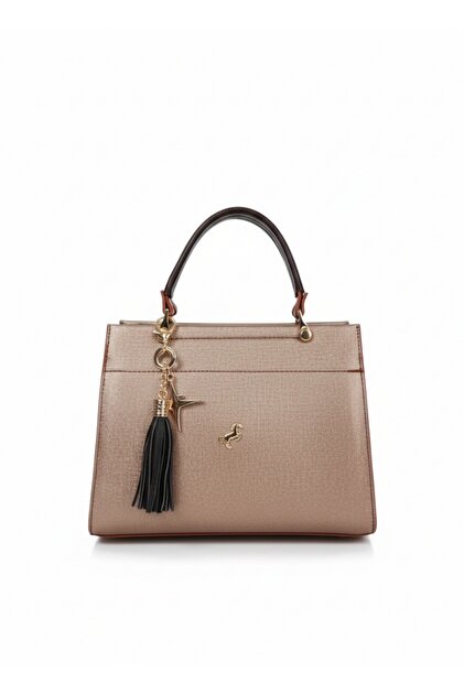 5-Compartment Faux Leather Long Strap Shoulder Bag (Dimensions: Width: 28cm.) Length:23Cm.)