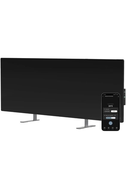 Convector electric de podea/perete AGH0004S, Ecran LED, 700 W, Wi-Fi, Infrarosu, Negru
